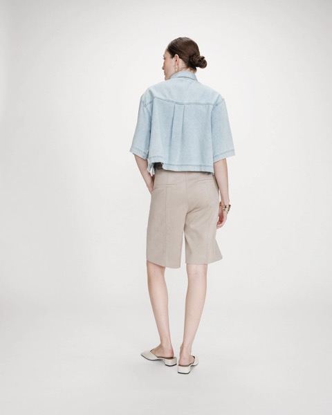 Grace & Mila Oversized Jeans Bluse Vita - Skyblue