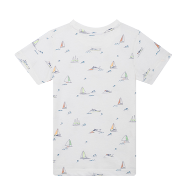 Someone kurzarm T-Shirt in Weiß - Ruben allover Schiffe - SALE Someone kurzarm T-Shirt in Weiß - Ruben allover Schiffe - SALE