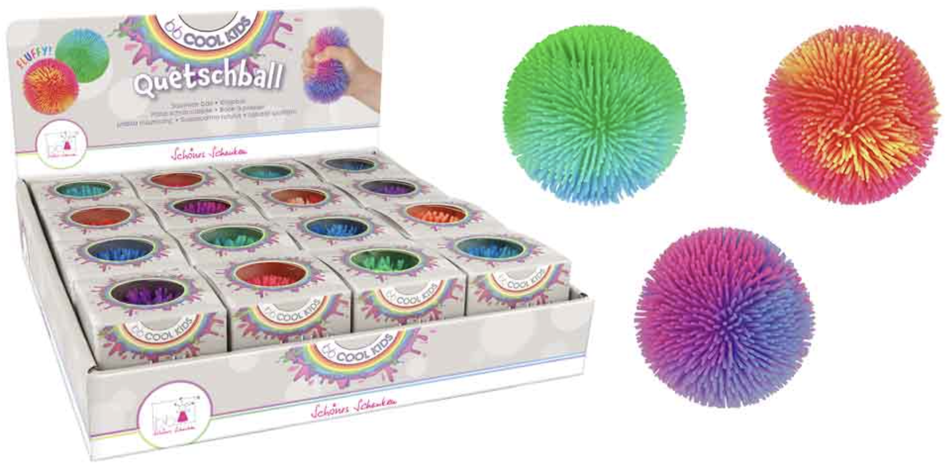 Schönes Schenken Anti-Stress Quetschball Fluffy - Wählen Sie Ihre Farbe