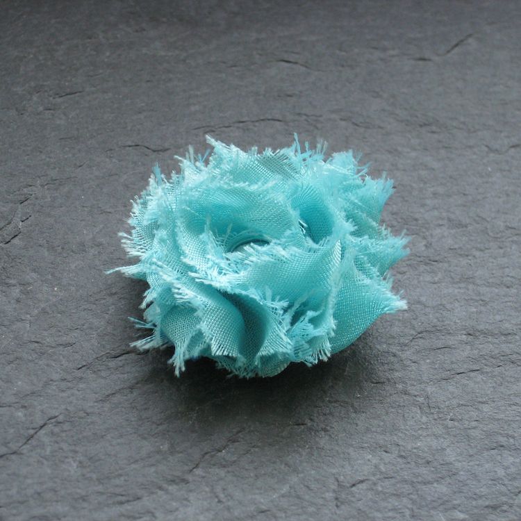 PETIT-TEAL-SHABBY-CHIC-BLU-TEN-CLIPS Wowzers Blütenclips - Shabby Chic für Haare & Kleidung - Petit Größe