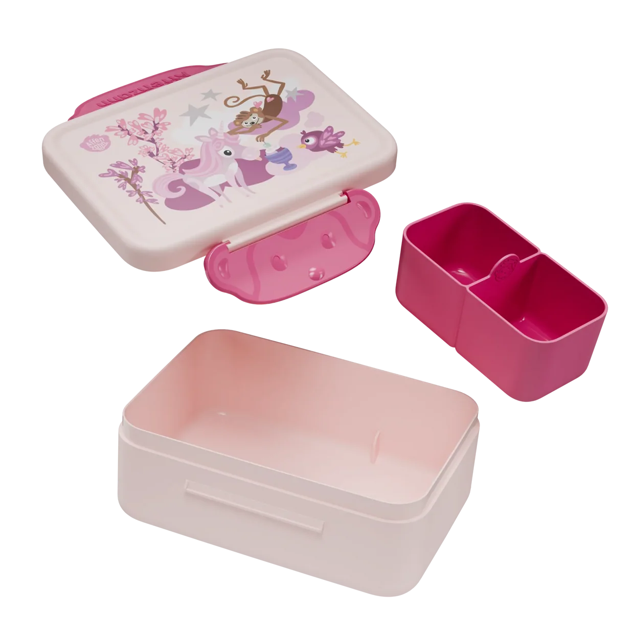 Affenzahn Brotdose in Rosa mit Trennfach - Fabelhafte Fantasiewelt Affenzahn Brotdose in Rosa mit Trennfach - Fabelhafte Fantasiewelt
