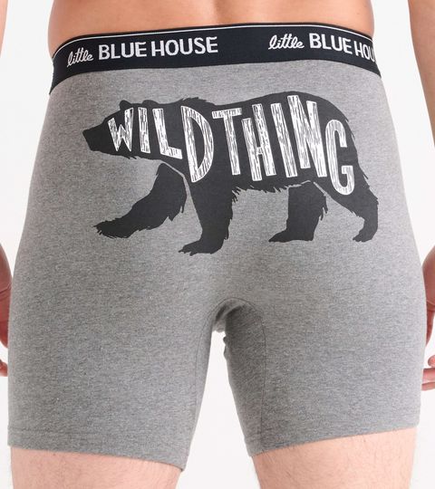 Little Blue House Boxer Short Unterhose in Grau - Wild Thing Little Blue House Boxer Short Unterhose in Grau - Wild Thing