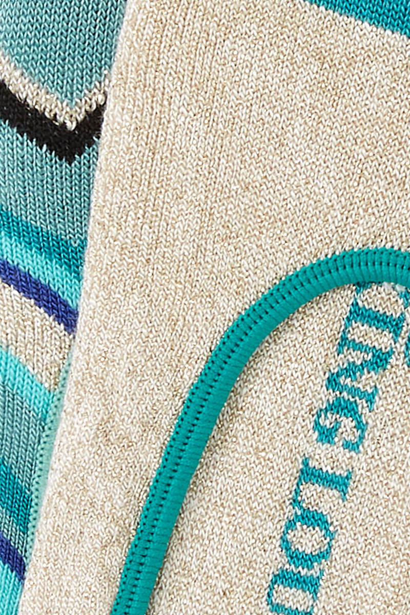 King Louie Sneaker Socken - 2er Pack - Türkis Chevron