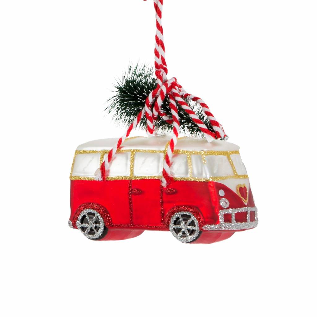 Sass & Belle Weihnachtsdekoration Anhänger Camper Van mit Weihnachtsbaum