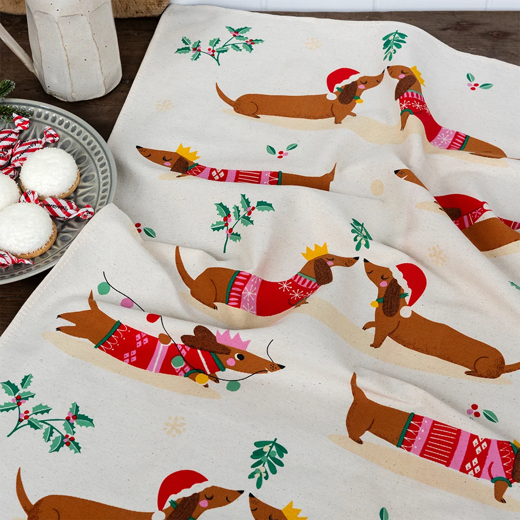 Rex London Geschirrtuch Festive Sausage Dogs - Weihnachtliche Dackel Rex London Geschirrtuch Festive Sausage Dogs - Weihnachtliche Dackel