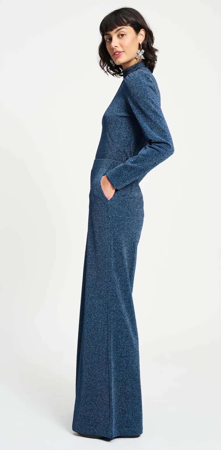 POM Amsterdam Glitter Hose Dawn Blau Glitzer