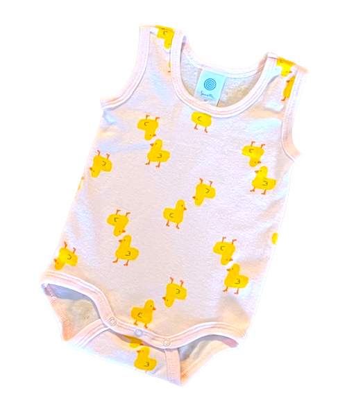 Sanetta Body ärmellos in Rosa mit Küken Sanetta Body ärmellos in Rosa mit Küken