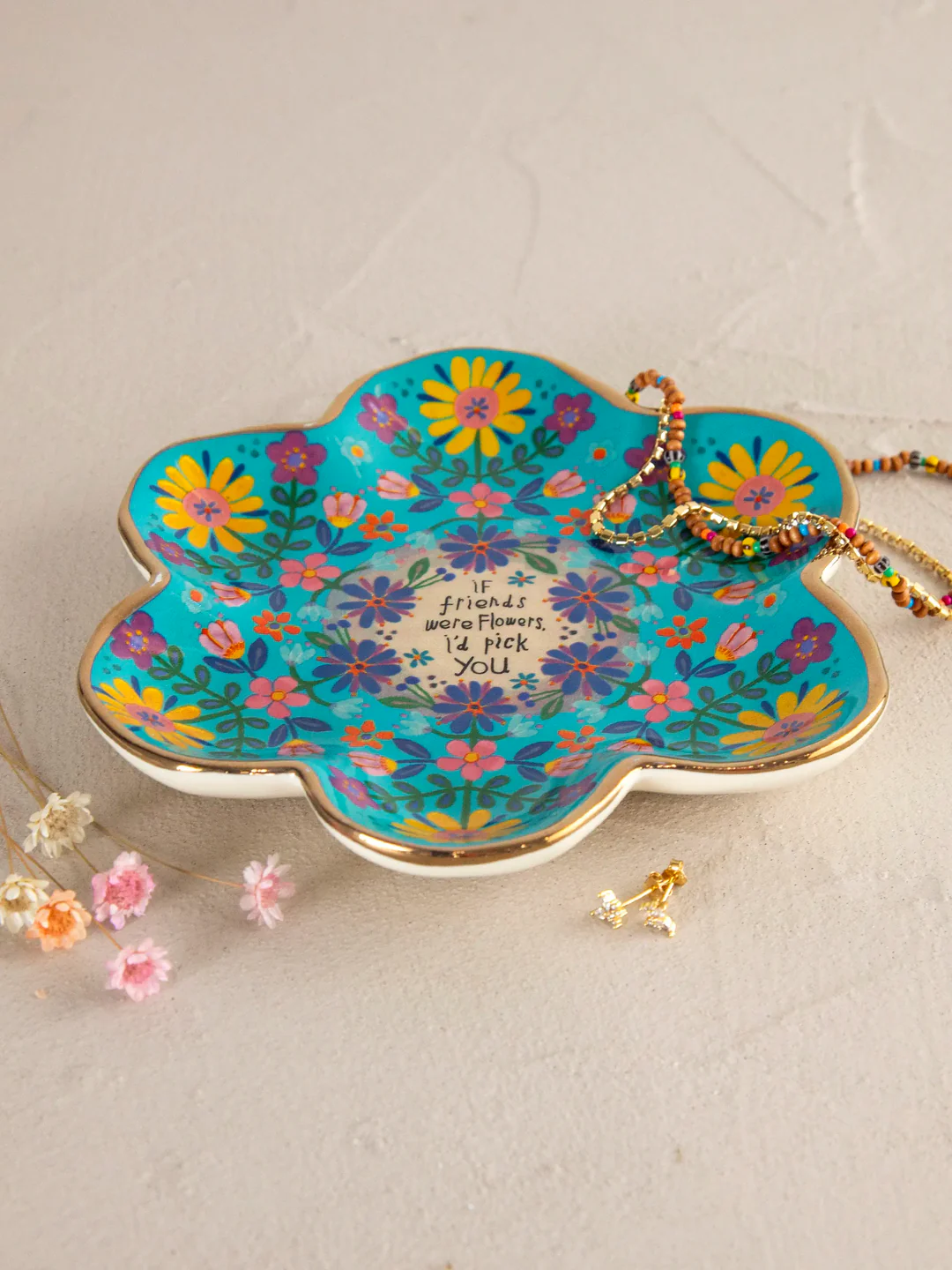 Natural Life Keramikschälchen Trinket - If friends were flowers, I'd pick you