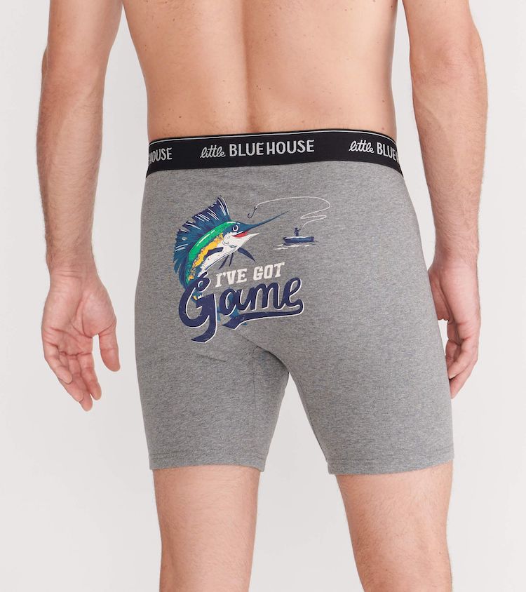 khhBGmsA Little Blue House Boxer Short Unterhose - Got Game - Schwertfisch