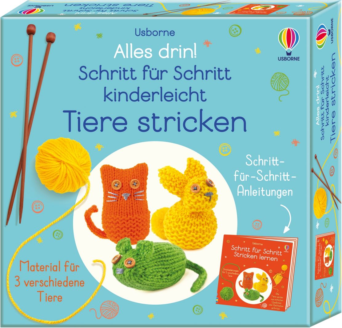 Usborne Alles drin! Schritt für Schritt kinderleicht Tiere stricken