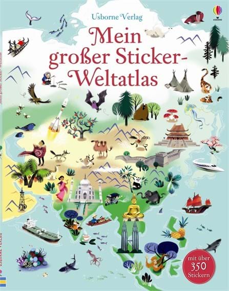 Usborne Mein großer Sticker-Weltatlas