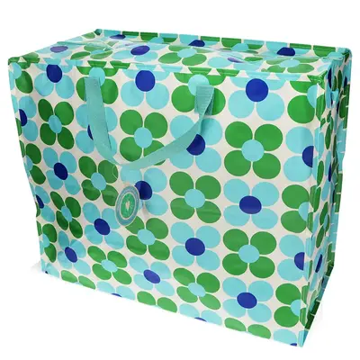Rex London XL Tasche Save the Planet - Daisy Blumen Blau & Grün
