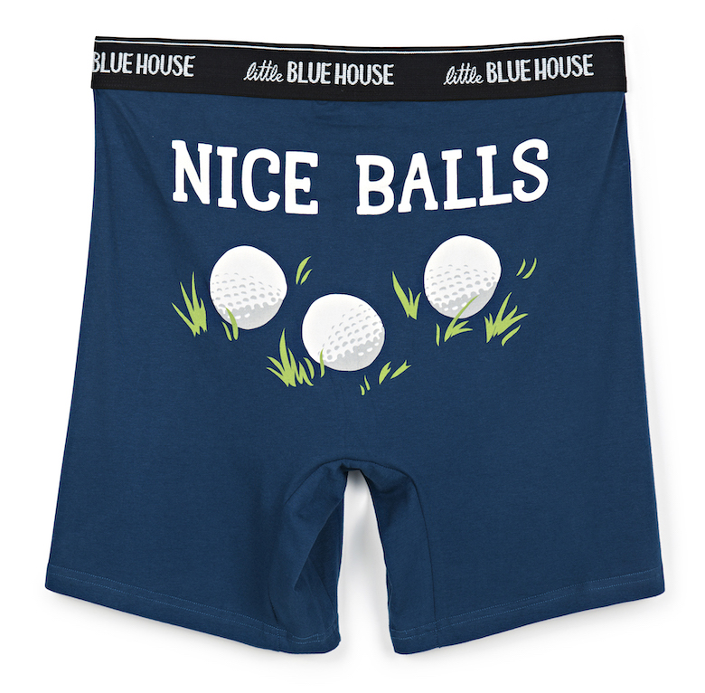 Little Blue House Boxer Short Unterhose in Blau - Nice Balls - Golf