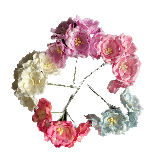 Wowzers Blüten aus Maulbeerpapier - Magnolien Bunt in 5 Farben - 15 Blumen Wowzers Blüten aus Maulbeerpapier - Magnolien Bunt in 5 Farben - 15 Blumen