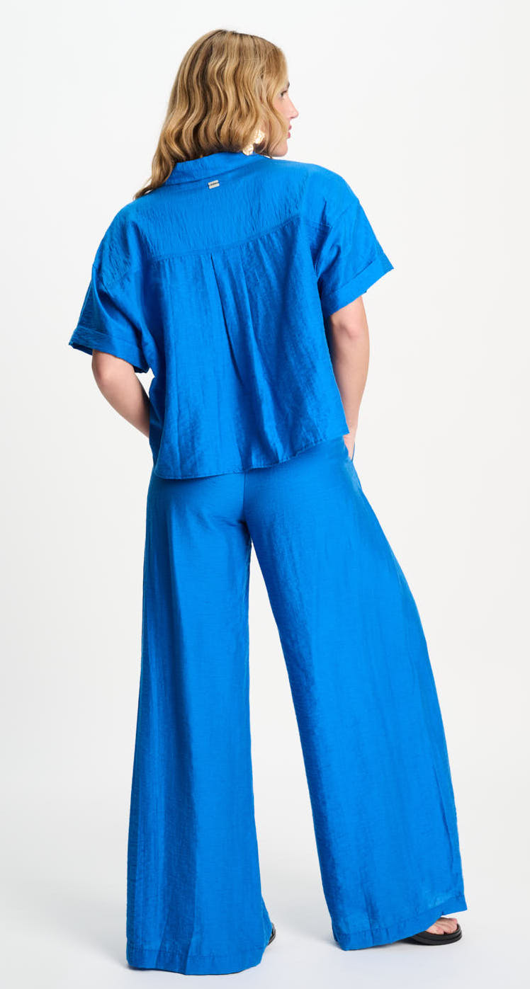 POM Amsterdam Bluse - Ocean Blue - Blau POM Amsterdam Bluse - Ocean Blue - Blau