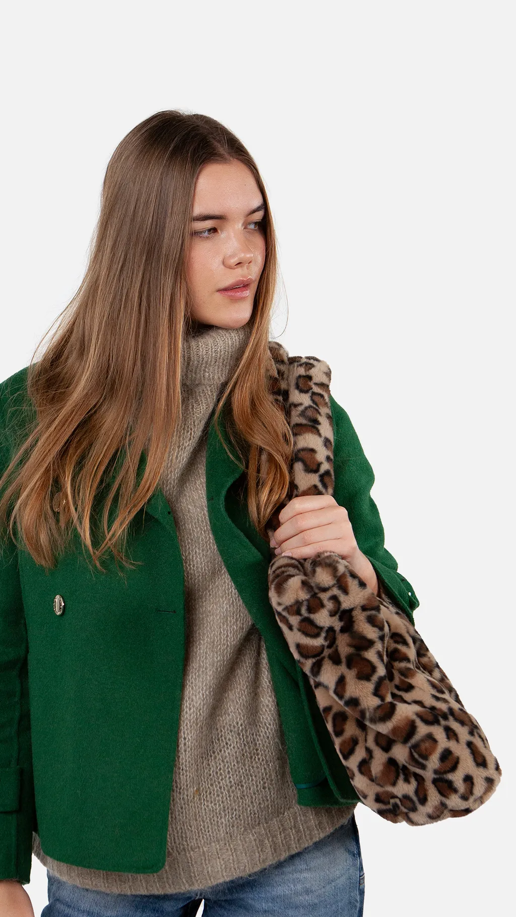 Barts Purida Shopper Tasche Faux Felltasche mit Leo Muster