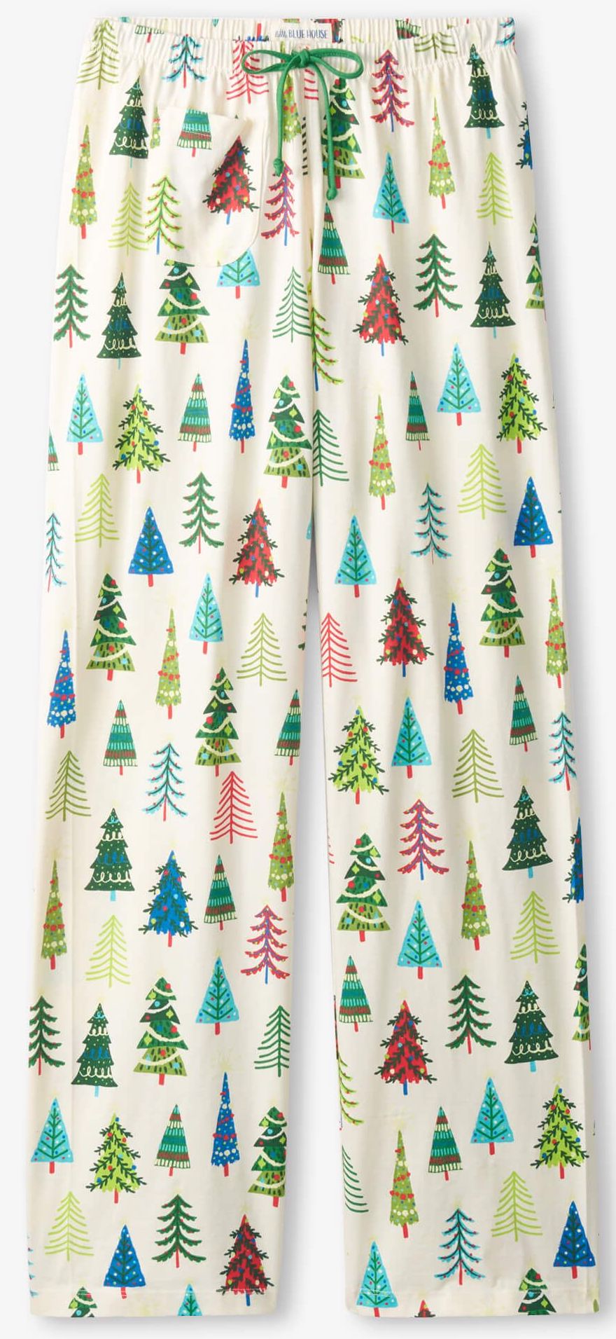 yduPbm6s Littlle Blue House Damen - Weihnachtsbäume Jersey Pyjamahose