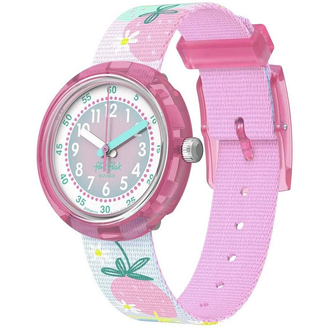Flik Flak Kinderuhr + Brotdose Set - BERRY NICE - Beeren & Blumen 