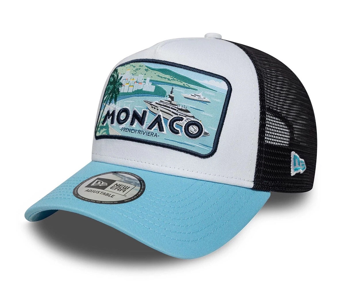 New Era A-Frame Trucker Cap in Blau - Monaco New Era A-Frame Trucker Cap in Blau - Monaco
