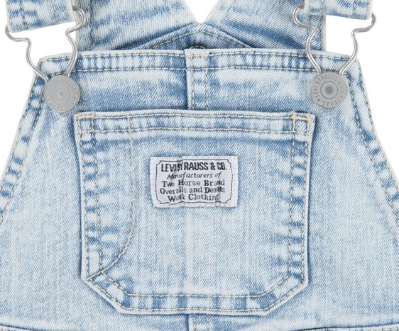 Levis Baby Jeans Latzhose - Helles Denim