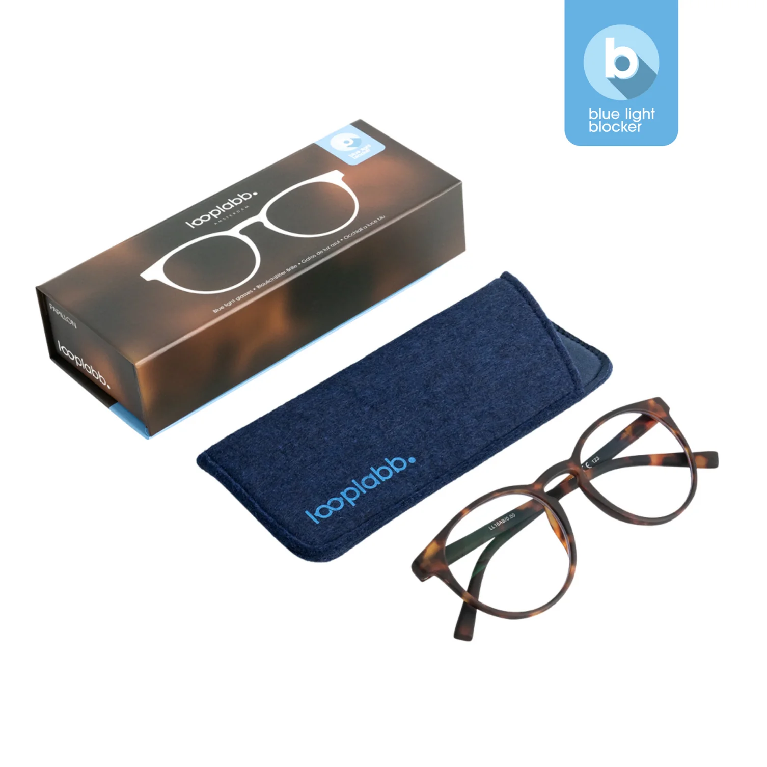 looplabb. PAPILLON BLUE LIGHT in Turtle Braun