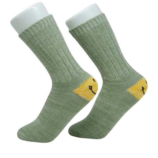 Lua Happy Feet Socken - Smiley in Grün