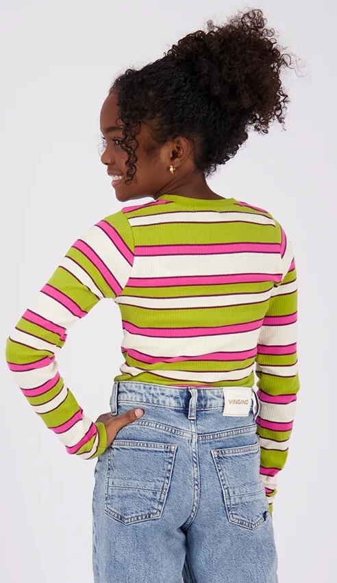 Vingnio Mädchen langarm Top Icon stripe - Golden Lime Vingnio Mädchen langarm Top Icon stripe - Golden Lime
