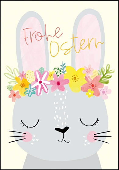 1-7800 Edition Gollong Grußkarte - Frohe Ostern - Hase