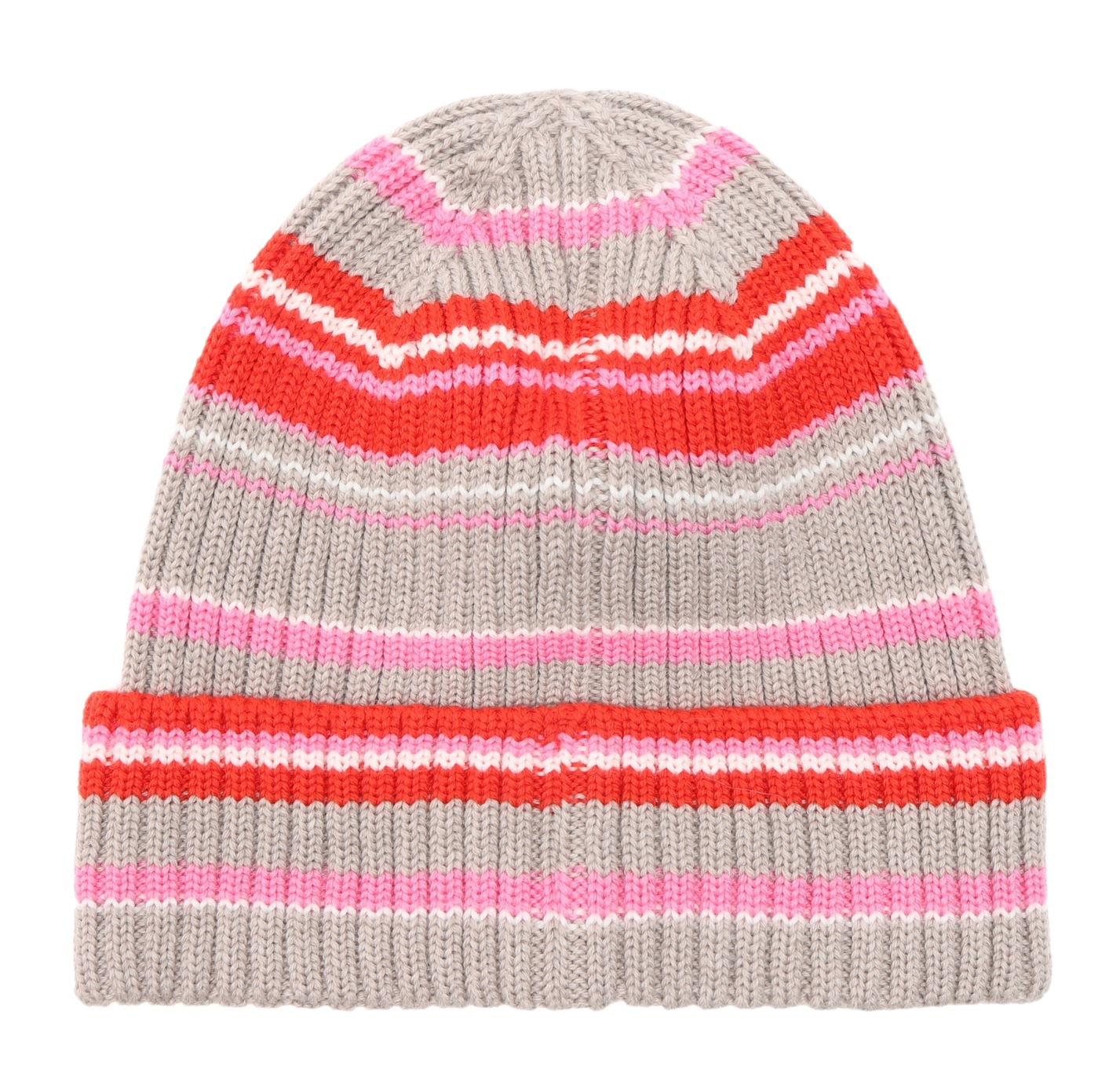 HUTTELiHUT Wollmütze Beanie aus Wolle Begonia Pink Gestreift HUTTELiHUT Wollmütze Beanie aus Wolle Begonia Pink Gestreift