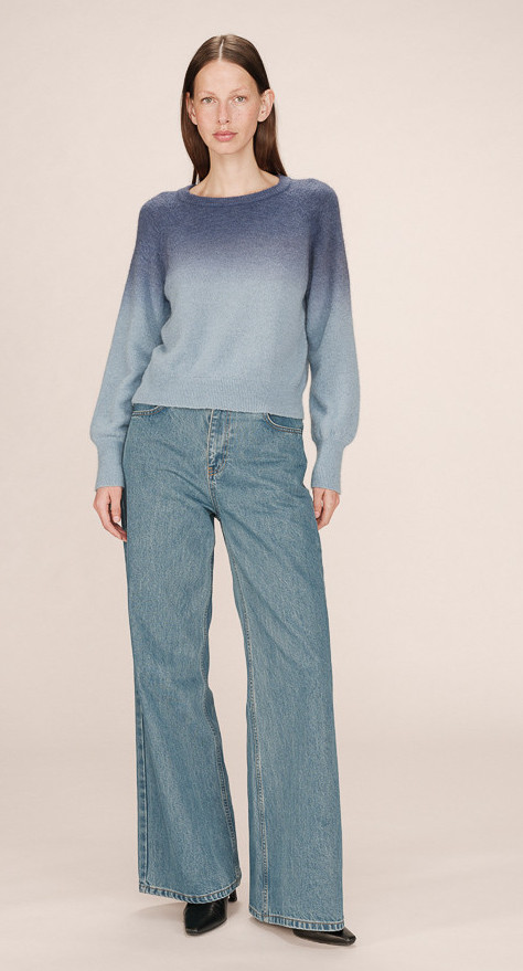 Grace & Mila Sacramento Strickpulli Gradient Farbverlauf in Blau - SALE Grace & Mila Sacramento Strickpulli Gradient Farbverlauf in Blau - SALE