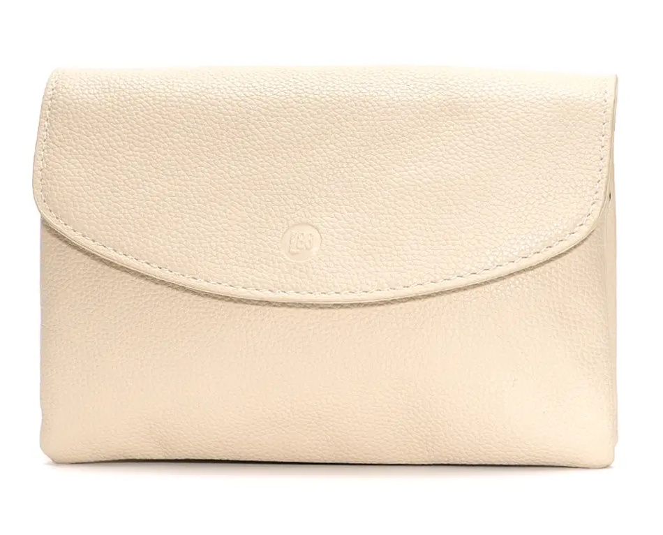 LOT83 Elisa Crossbody Tasche in Offwhite Creme mit breiten Schulterband