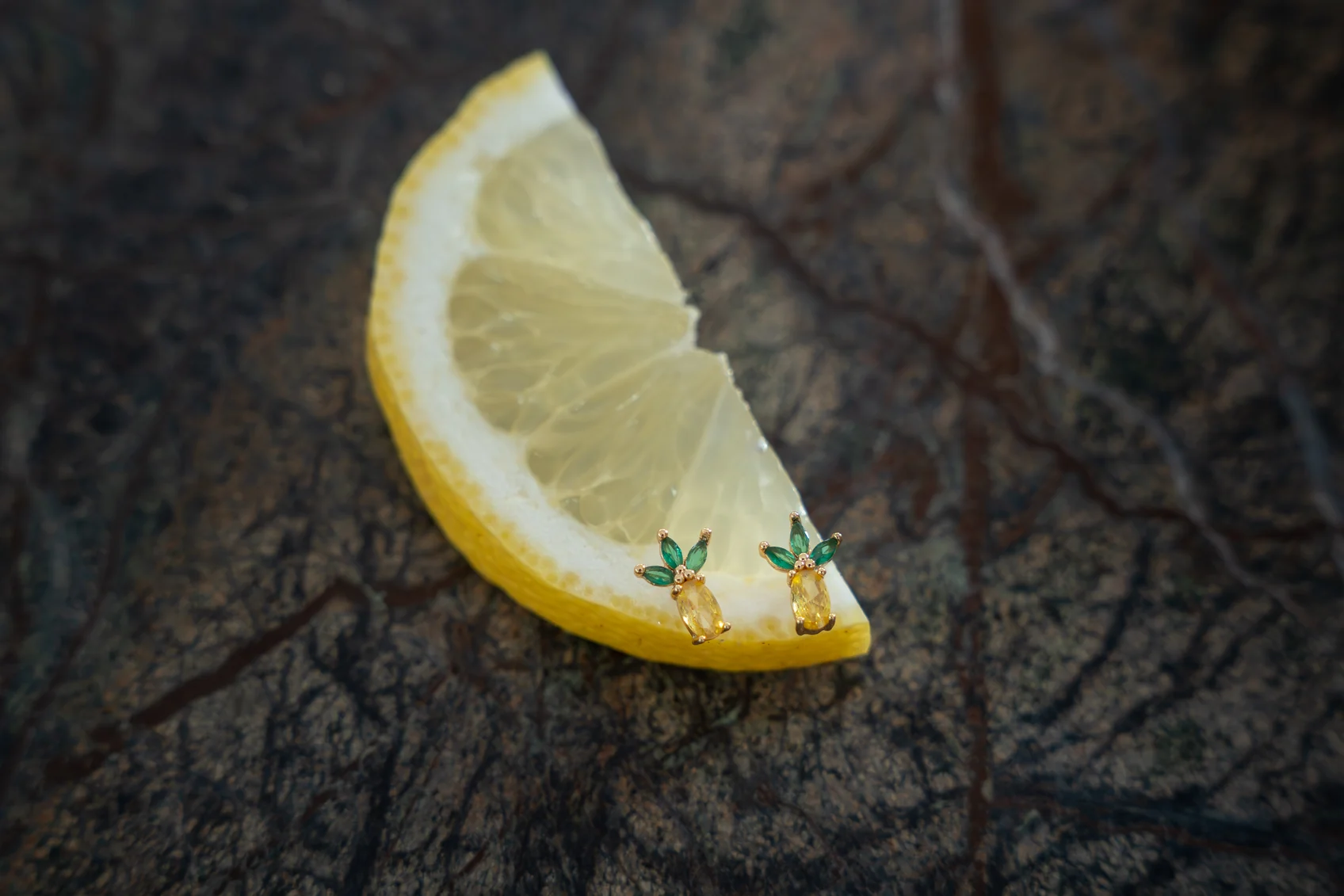 By Vivi Ohrringe im Glas - Ananas