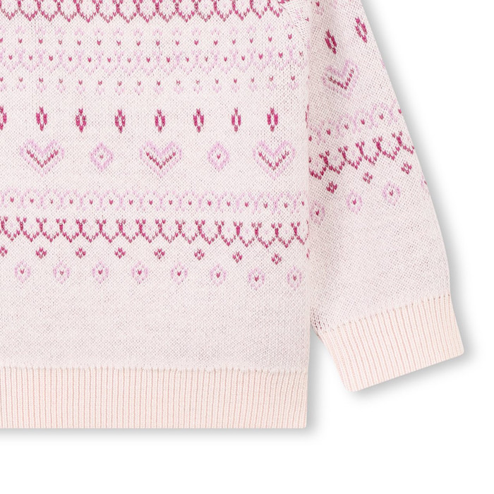 Carrement Beau Norweger Strickpulli Baumwolle/ Wolle Pullover in Rosa - SALE Carrement Beau Norweger Strickpulli Baumwolle/ Wolle Pullover in Rosa - SALE