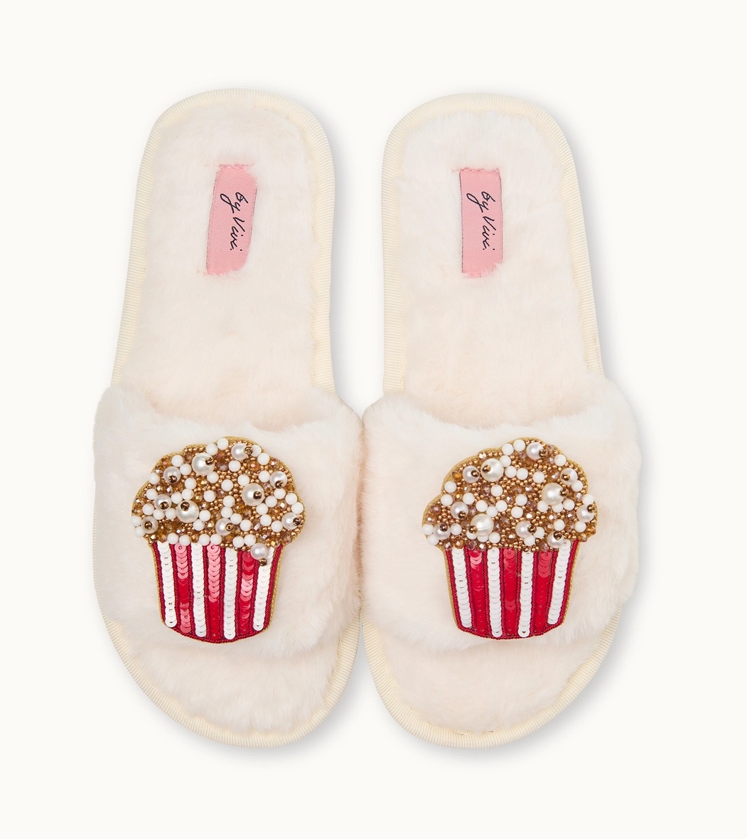 By Vivi Broschen-Set für Slipper oder Mode - Popcorn By Vivi Broschen-Set für Slipper oder Mode - Popcorn