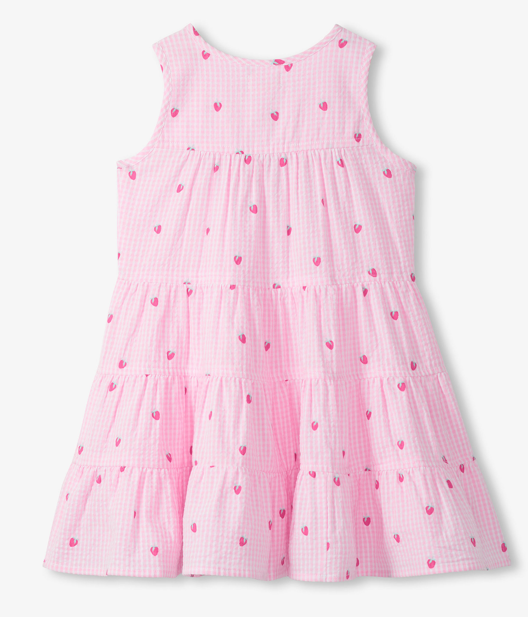 Hatley Vichy Karo Kleid - Gingham Berries Kleid Gestuft - Erdbeeren Hatley Vichy Karo Kleid - Gingham Berries Kleid Gestuft - Erdbeeren