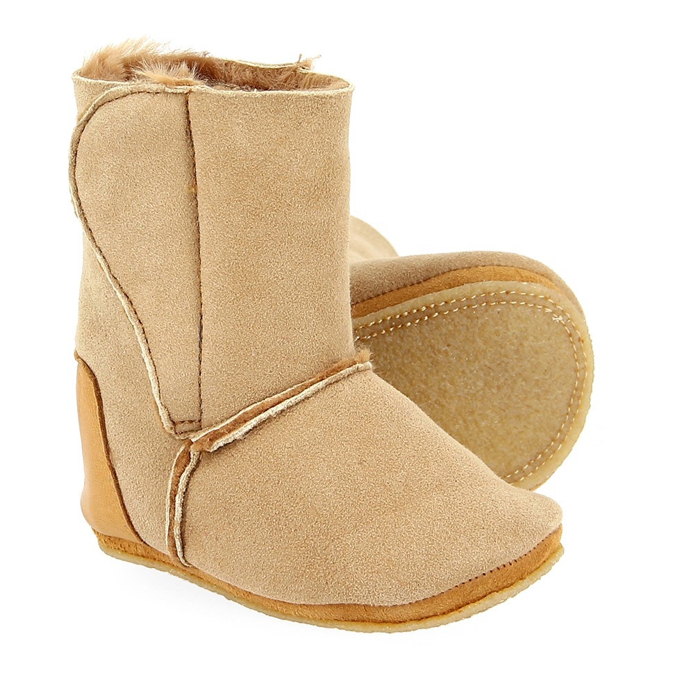 gefutterte-stiefel-cosybotte Easy Peasy Cosybotte Baby Leder Winterboot in Braun - SALE