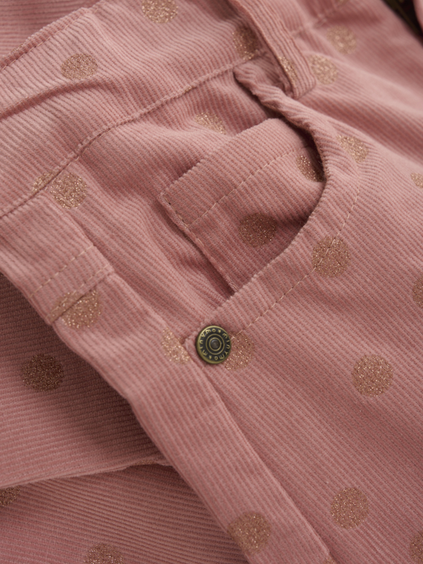 Minymo Kordhose in Dusty Rose (Rosé) mit zarten Glitzerpunkten - SALE