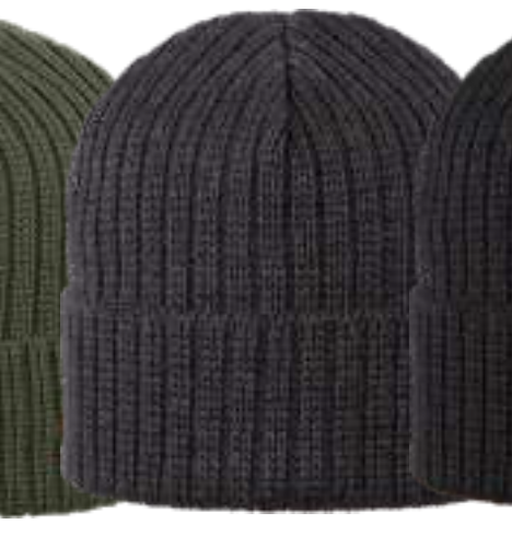 PURE PURE Herren Beanie Merino Rippbund mit Fleece Futterband in Anthrazit Grau