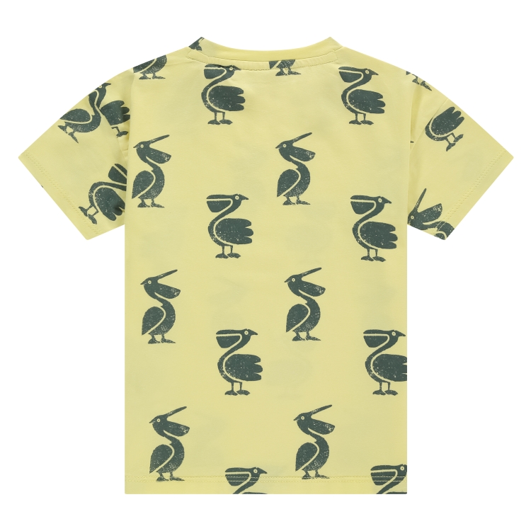 Babyface Stains & Stories Kurzarm T-Shirt in in Gelb mit Pelikan - SALE Babyface Stains & Stories Kurzarm T-Shirt in in Gelb mit Pelikan - SALE
