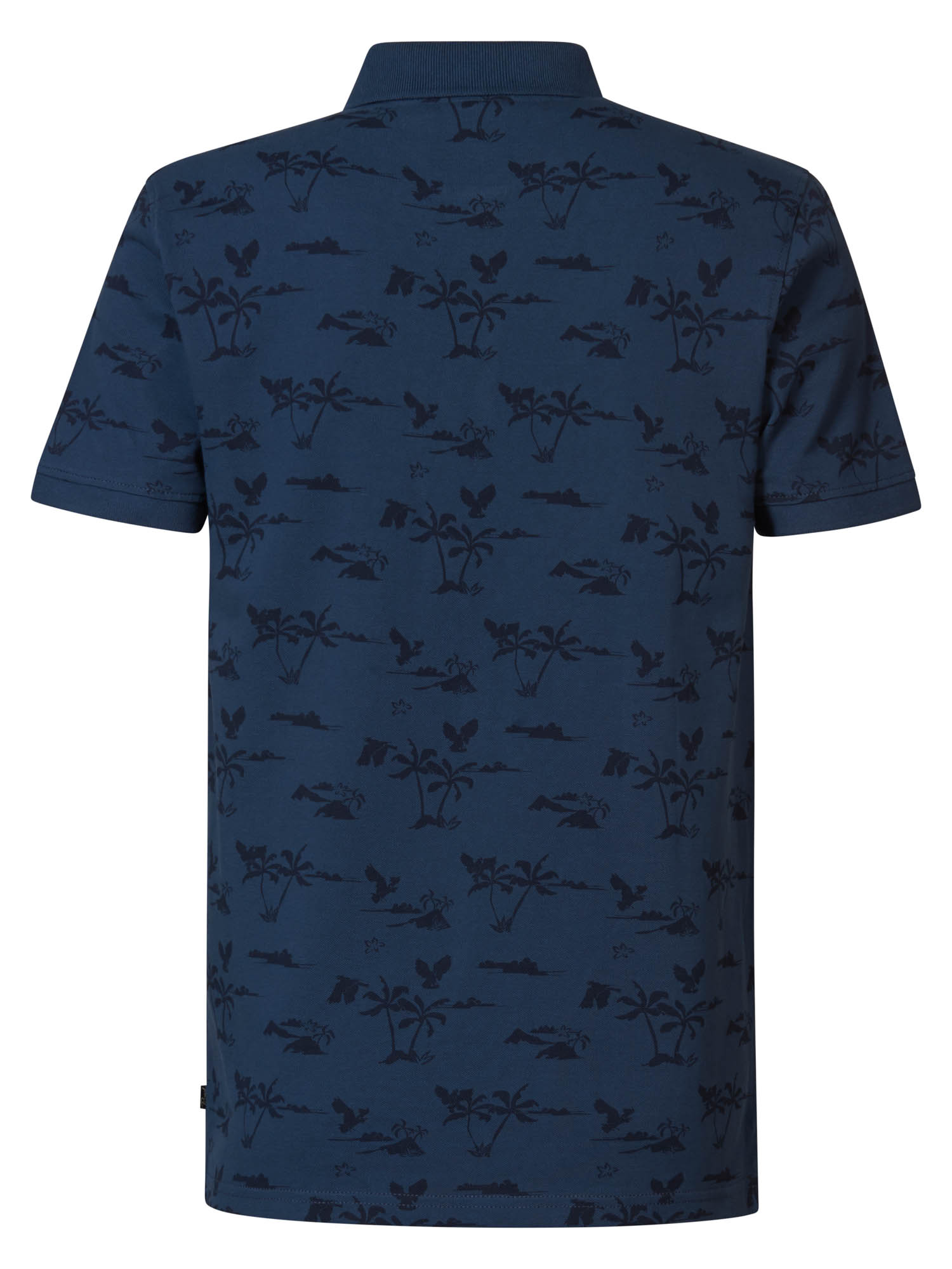 Petrol Industries Herren Poloshirt in Petrol Blue - Palmendruck