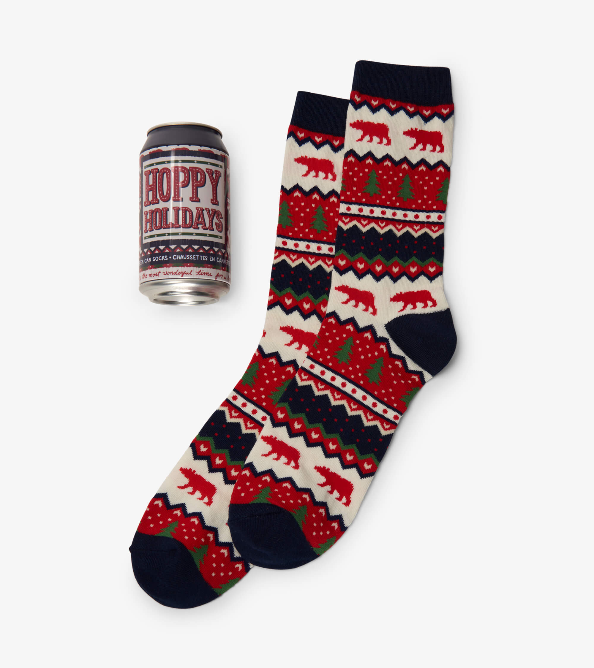 Little Blue House Herrensocken in einer Bierdose - Hoppy Holidays