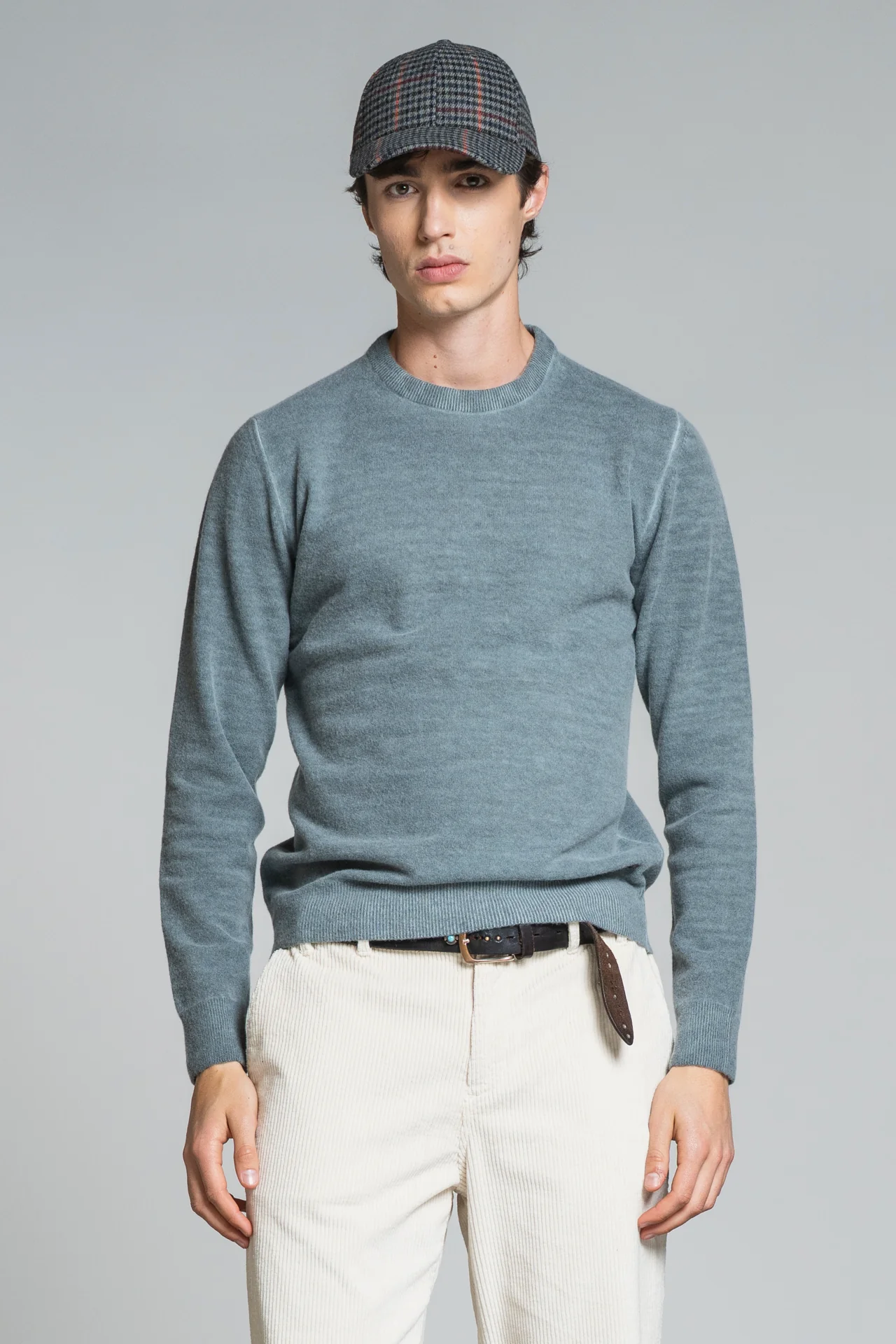 IMPURE Charlie Rundhals Strick Pullover Wollmischung Kaltgefärbt in Octanio 