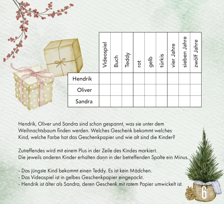 Adventskalender 24 x ultimativer Rätselspaß für den Advent