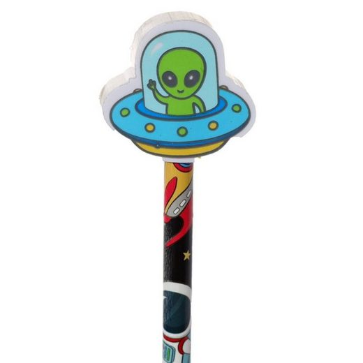 Bleistift mit Radierer - Hello Space Pencil & Eraser Topper