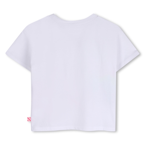 Billieblush Kurzarm T-Shirt in Weiß mit Neon Pink & Grün - Pferde Billieblush Kurzarm T-Shirt in Weiß mit Neon Pink & Grün - Pferde