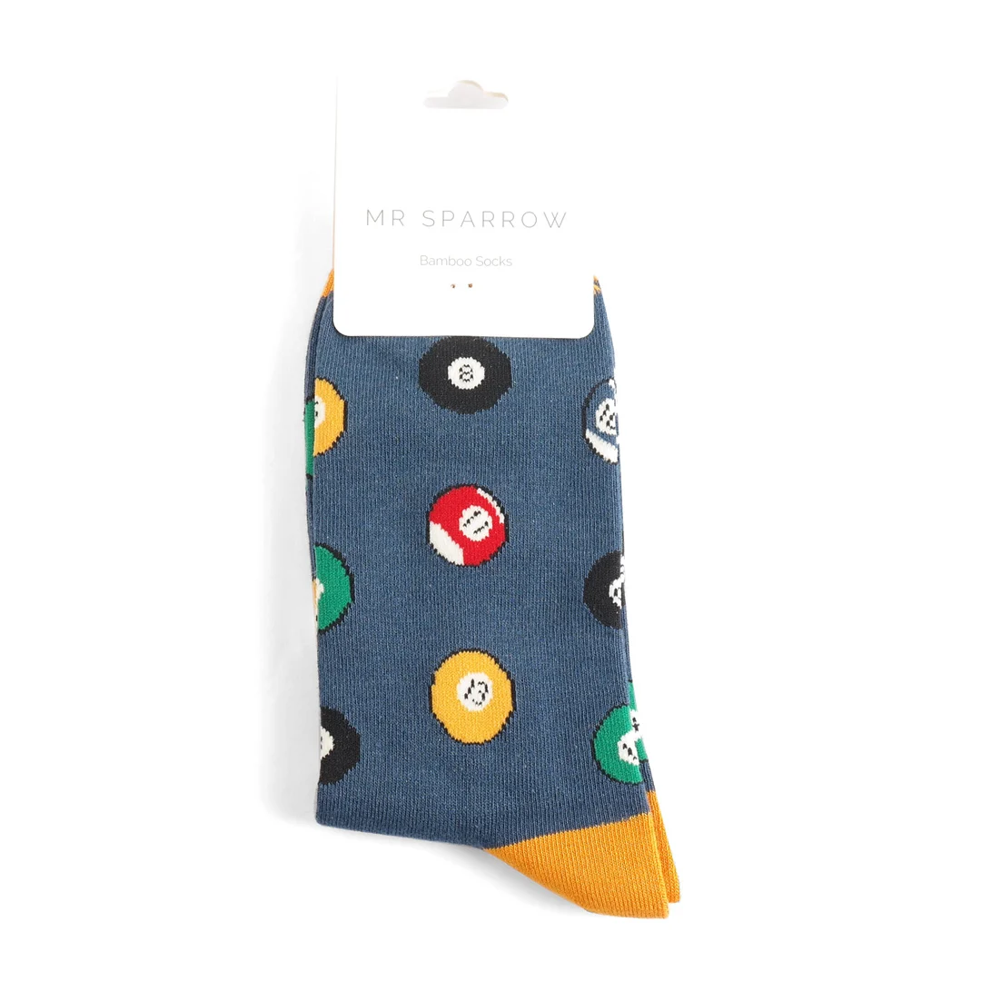 Mr. Heron Bambus Herren Socken in Navy Blau - Pool Balls - Billard Mr. Heron Bambus Herren Socken in Navy Blau - Pool Balls - Billard