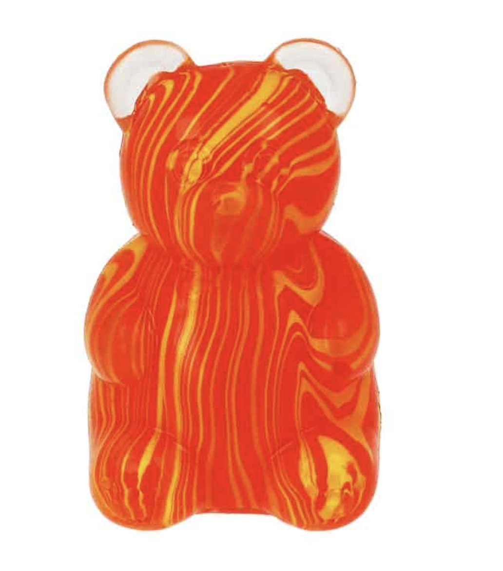 Schönes Schenken Anti-Stress Quetschfigur Bär marmoriert - Wählen Sie Ihre Farbe
