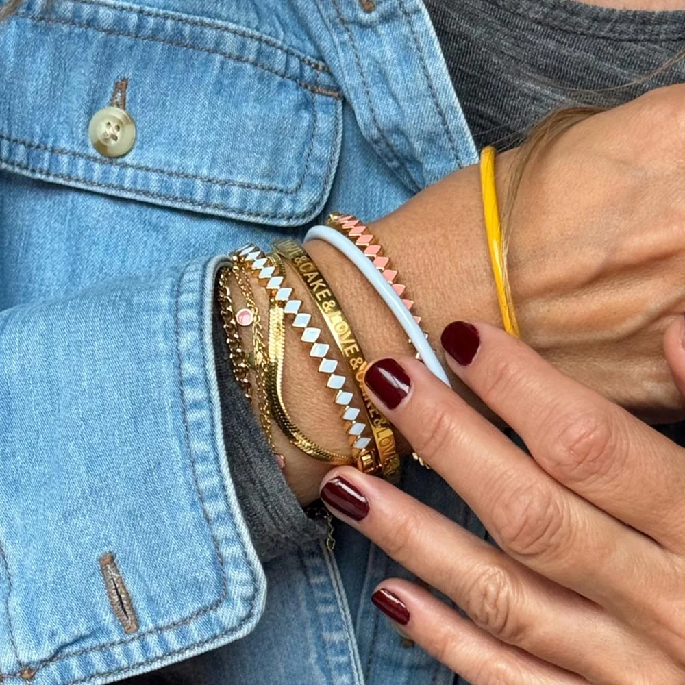 LuLu Armreif - Confetti Bangle Gold - Skyride Blue