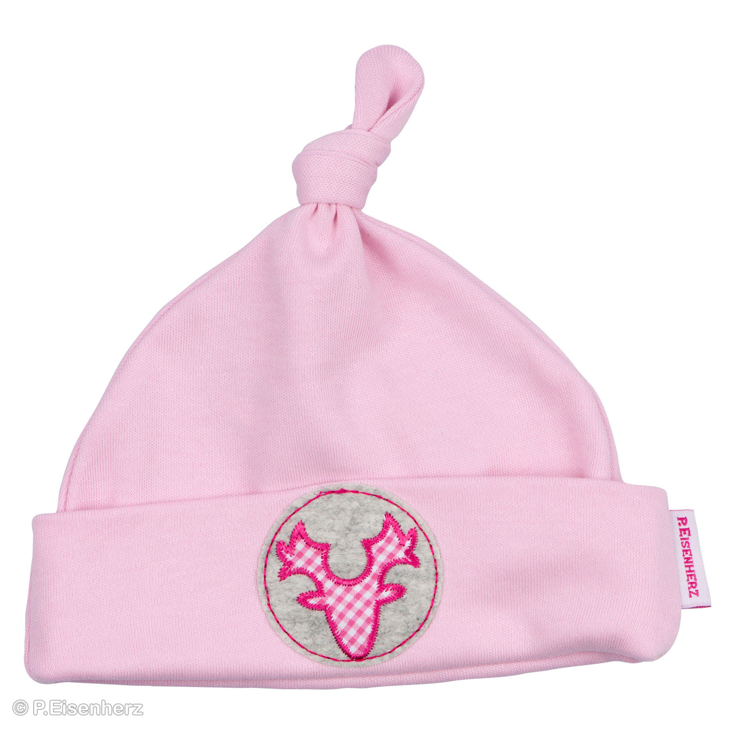 babymuetze-geweih-rosa_2 P.Eisenherz Babymütze "Geweih" - Rosa