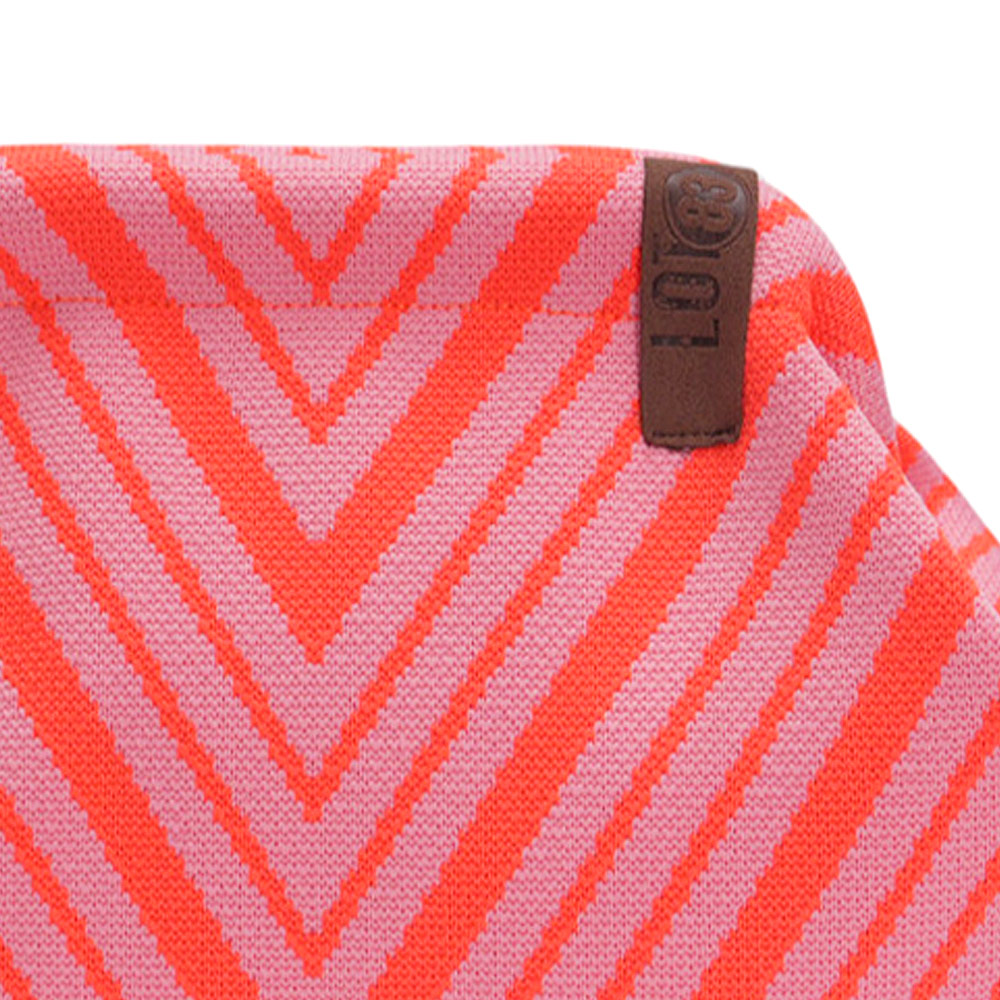 LOT83 Kulturtasche oder Clutch Emma - Zick Zack Neon Orange & Rosa